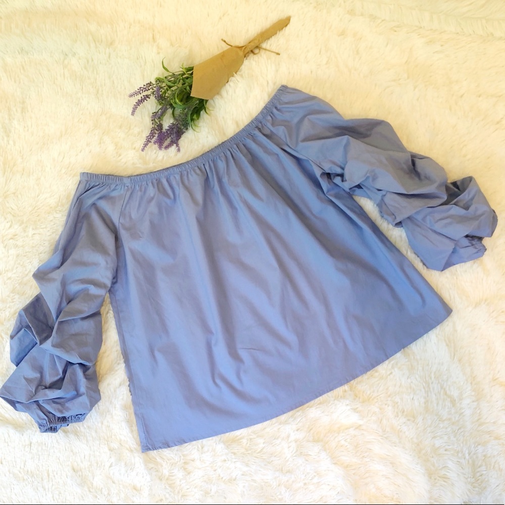 Forever 21 off the shoulder top with ruching